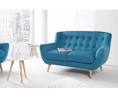 Casa Padrino Chesterfield 2er Sofa blau aus dem Hause Wohnzimmer Möbel - Couch