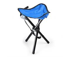Duramaxx Camping-Hocker Dreibein Sitz-Hocker faltbar, klappbarer Angel-Sitz (ca. 500g leicht, bis max. ca. 80kg, Klapp-Hocker mitTragegriff, wetterfester Kuststoff) rot grün blau oder schwarz