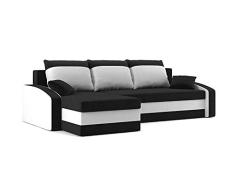Sofini Ecksofa Hewlet mit Schlaffunktion! Best Ecksofa! Eckcouch mit Bettkasten! (Haiti 17+ Haiti 0)