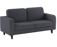 Sofa Kera 3-Sitzer, Couch 3-er, Loungesofa, Couchgarnitur, Sofagarnitur, Holzfüße, Polstersofa mit Federkern (Dunkelgrau (Cosmic 97))