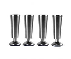 LiQJ Möbelfüße ×4 Sofa Fuß Höhenverstellbar Tischfüße Aus Edelstahl Nicht Leicht Zu Rosten Für Tv-ständer, Sofa-beistelltische Usw Metall Möbelbeine