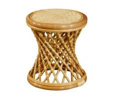 korb.outlet Rattan Hocker gekreuzt (Honig) DE
