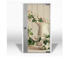 Medizinschrank mit Glastür und Motiv: Stillleben Kirschblüten