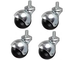 MY1MEY Rollen 1,5 Lenkrollen, 4X Schwenkrollen, kugelförmige Räder, Sofa Möbelrollen, Kaffeetisch Rollen, Bürostuhl Rollen, Schraube M8 / M10 für Möbel, Geräte&Ausrüstung