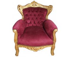 Casa Padrino Barock Kinder Sessel Bordeaux /Gold- Barock Möbel