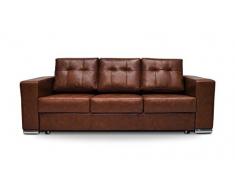 Quattro Meble Echtleder 3 Sitzer Sofa Mallorca Pik FS Breite 205cm mit Schlaffunktion Ledersofa Echt Leder Couch mit Bettfunktion große Farbauswahl !!!