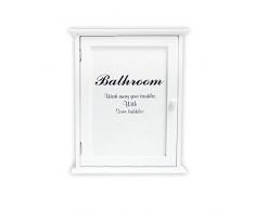 DRULINE Medizinschrank Bathroom Hausapotheke Apothekerschrank Schrank Arzneischrank Erste Hilfe Schrank aus Holz Medikamente Verbandszeug |10019095 | LHC002 | L x B x H 24 x 13 x 30 | Weiß