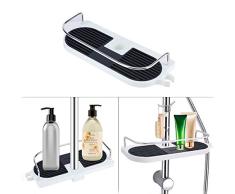 Duschablage Ablage Badezimmerablagen Dusche Ablage Ohne Bohren Badezimmer Dusche Rack,Duschstangen Ablage ABS Wandmontierte Bad Dusche Aufbewahrung Halter für Durchmesser von 19 bis 25mm
