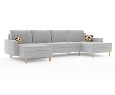 Sofini Ecksofa Etna III mit Schlaffunktion! Best ECKSOFA! Eckcouch mit Bettkästen! (Lux 32)