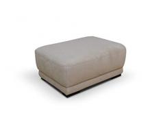 Domo Collection Boxspringsofa Telos / Hocker mit Boxspringfederung / Beistellhocker für Couch / Maße: 109/78/46 cm (B/T/H) / Farbe: beige (hell)