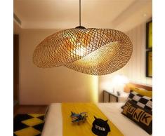 CAIDUO& Pendelleuchten Retro Südostasiatischer Stil Bambus-Rattan Deckenlampe Tee Raum Wohnzimmer Leuchte Dekoration AC110-240V E27