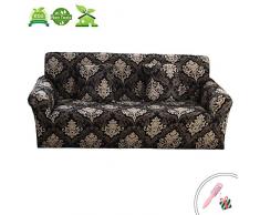 Elastisch Sofa Überwürfe Sofabezug 2 Sitzer, Morbuy Ecksofa L Form Stretch Antirutsch Armlehnen Jacquard Sofahusse Sofa Abdeckung Hussen für Sofa Couchbezug Sesselbezug (4 Sitzer,Barock)