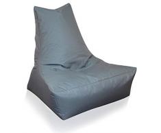 Mesana XXL Lounge-Sessel, ca. 100x90x80 cm, Sitzsack für Outdoor & Indoor, wasserabweisend, viele verschiedene Farben, grau
