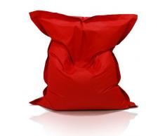 Kinzler S-10026/32 XXL Riesensitzsack, 140x180 cm, Sitzsack Outdoor Indoor, in vielen verschiedenen Farben, mit Innensack, rot