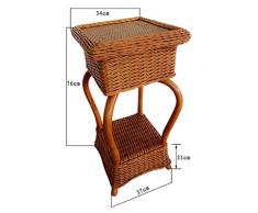 KEWEI Blumenständer Blumenständer Pflanzen-Rattan-Regal Mehrschichtregal Blumentopfregal mobiler Becken Rahmen Mehrschichtiger Blumenständer Regal