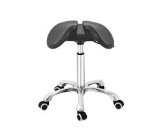 Grace & Grace Professioneller Sattelhocker, hydraulisch, drehbar, bequem, ergonomisch, mit robuster Metallbasis für Klinik/Zahnarzt/Spa/Massage-Salons (schwarz) (schwarz) (schwarz)