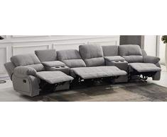 Mapo Möbel Microfasersofa Kinosofa Relaxcouch Fernsehsofa 5129-Cup-42-GM