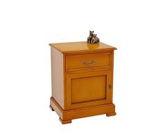Antike Fundgrube Nachttisch Nachtschrank Nachtkonsole im englischen Stil aus Eibe H: 68 cm (8278)