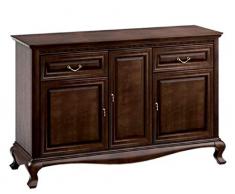 Casa Padrino Jugendstil Kommode mit 3 Türen und 2 Schubladen Dunkelbraun 148,3 x 45,6 x H. 95 cm Qualität