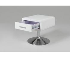 AC Design Furniture 47909 Nachttisch Josefine mit 1 Schublade, weiß hochglanz