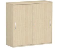 Schiebetürenschrank, 3 Ordnerhöhen, Ahorn