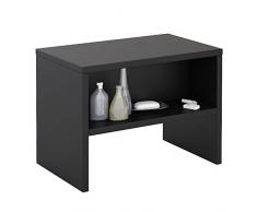 CARO-Möbel Nachttisch NEY Nachtschrank Beistelltisch mit offenem Fach in schwarz