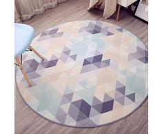 HYY-YY Teppich, rund, Teppich, Drehstuhl, Computerstuhl, Kissen, Hängekorb, Rattan, Stühle, Kissen, Schlafzimmer, Nachttisch, Teppich, Durchmesser 80 cm, rund, bunt, dreieckig