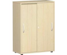Gera Möbel S-383501-AH Schiebetürenschrank Mailand 3 OH mit Standfüßen, 80 x 40 x 110,4 cm, ahorn