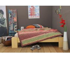 Bett 120x220cm Überlänge, Steckbett metallfrei, Bambus Bett SUVA , Höhe 30cm