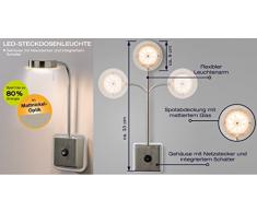 Trango LED Steckerleuchte TG2605 I Wandleuchte I Leselampe I Küchenlampe i Nachtlicht I Steckerleuchte I Lampe 5.0 Watt 3000K warmweiß direkt 230V