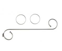 Gardinenstange Baldachin Himmelbett Betthimmel Himmelhalter Himmelstange Romantik Metall Chrom matt Länge 80 cm