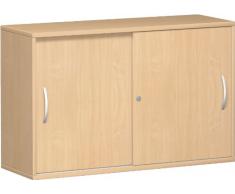 Geramöbel Schiebetürenschrank 2 OH, mit Schloss und Mittelseite, 768x1200x425, Buche