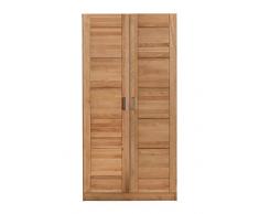 moebelstore24 Kleiderschrank Tollo 2 Kernbuche massiv geölt