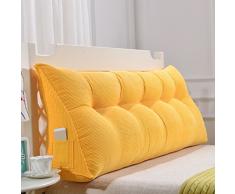 MYS Cushion M-Y-S Lendenpolster, Erweitertes Komfortbett, Große, Kissengefüllte Dreieckige Keilauflage Zur Schmerzlinderung Bei Erwachsenen (Farbe : Gelb, größe : 200 * 50cm)