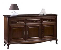 Casa Padrino Jugendstil Kommode mit 3 Türen und 3 Schubladen Dunkelbraun 166,1 x 45,6 x H. 95 cm Qualität