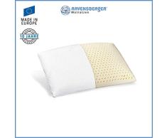 Ravensberger Matratzen® Natur Latex-Kissen 50% Naturkautschuk| Made IN Europe - 3 Jahre Garantie | MEDICORE silverline®-Bezug 40 x 80 cm