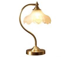 Vintage-Schreibtischlampen, Retro-Kupfersockel und Glasschirm, antiker Stil, für Büro, Bibliothek, Nachttisch, Arbeitszimmer