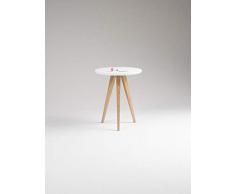 Kleiner Weißer Nachttisch, Minimalistischer Nachttisch, Design Retro