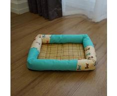 WJFGGXHK Hundebetten,Cartoon Hund Muster Zwinger Hund Matratze Für Schlafcouch Schlafen Pad Sommer Hunde Einfach Zu Reinigen Beißfest Four Seasons Haustier Betten Kissen Für Hund Katze Matte, XL