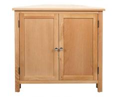 mewmewcat Eckschrank Schrank Kommode Eckkommode Holzdekor Beistellschrank Nachtschrank 80 x 33,5 x 78 cm