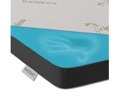 INNOCENT® Gel-Schaum Bambus Topper 160 x 200 cm | 3D-Air-Flow | Viskoelastische Matratzenauflagen 5cm Höhe | Memory Foam Matratzenschoner | für Matratzen & Boxspringbett gegen Rückenschmerzen