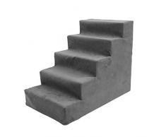 JIE KE Hundetreppe für Hochbett 5 Schritt, Kleintier Katze Schritt Hocker für Schlafsofa, Schwamm Wildleder, 60 × 40 × 50 cm Leicht und tragbar (Color : Multi-colored)