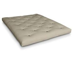 Futon Shiatsu Baumwollfuton Futonmatratze mit 4x Baumwolle von Futononline, Größe:120 x 200 cm, Color Futon SE Amazon:Leinen/Filz schwarz