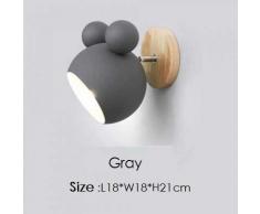 Nordic Creative Kinderzimmer Cartoon Mickey Eisenbett Wohnzimmer Hintergrund Wand Wallway Wand Wandlampe Ein Grau
