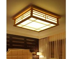 Orginal Wood LED Deckenleuchte Unterputz Japanische Deckenleuchte Kronleuchter Lampe Für Schlafzimmer Wohnzimmer Esszimmer Küche (Warm light)