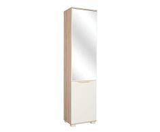 Drehtürenschrank/Kleiderschrank Baeza 07, Farbe: Eiche Braun/Creme - 209 x 50 x 37 cm (H x B x T)