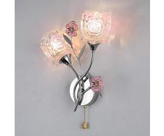 GYBYB Flur moderne Glasblume Wandleuchten Nachttischlampe Moderne Schlafzimmerspiegel Wandlampe New Aisle Stairs Glaslampen abajur @ B