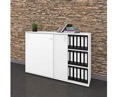 Schiebetürenschrank Sideboard NOVA 3OH 1.640 x 1.085 mm in Weiß