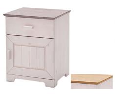 Nachtkommode Nachttisch Nachtschrank Kommode Nachtkonsole Malmö I (weiß-antik)