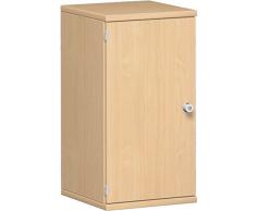 Geramöbel Drehtürenschrank mit Schloss 2 OH, Tür links gehängt, 768x400x425, Buche